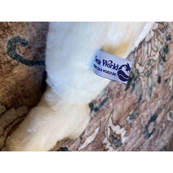 NEW Sea World Plush White Beluga Whale 11" Vintage 1980s NEW WITH TAGS NOS - Picture 8 of 8